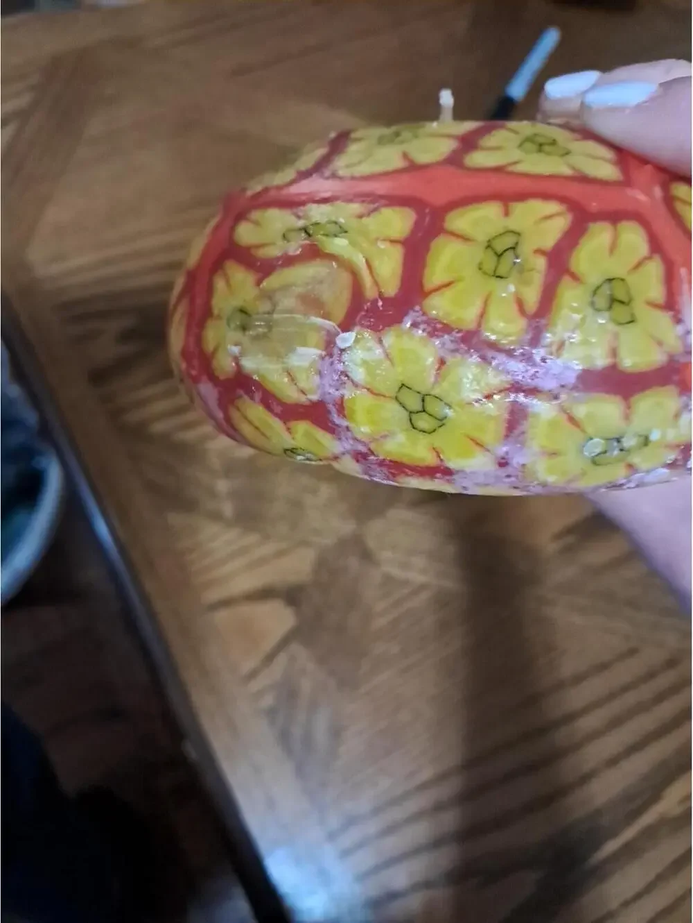 Vintage‎ 90s psychedelic Mushroom Candle. Hand Made. Unused, Unburned